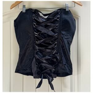 Spirit Black Corset Adjustable Push-up Halloween Party Costume Witch Pirate 1X